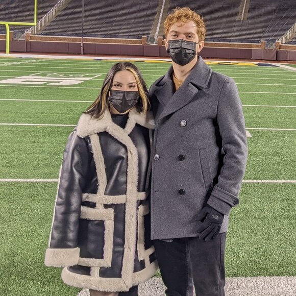 Abercrombie & Fitch Sherpa Lined Vegan Leather Jacket - Picture 3 of 8